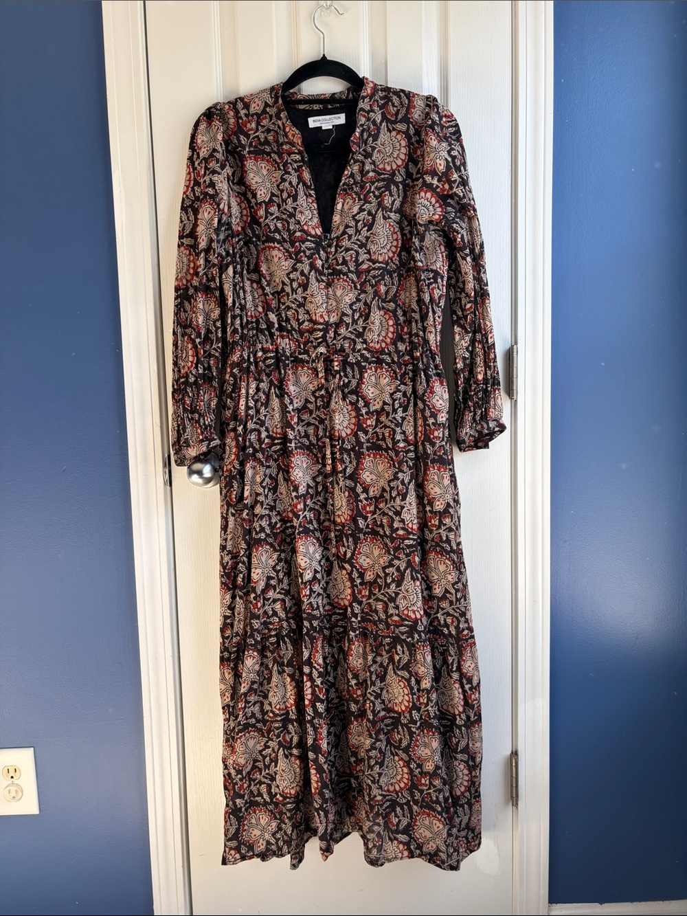 Emerson Fry Frances 3 Dress Size L Thalia Organic Hand Block-printed